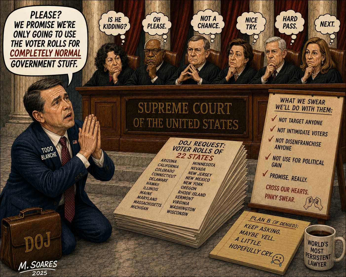 Latest M. Soares political cartoon