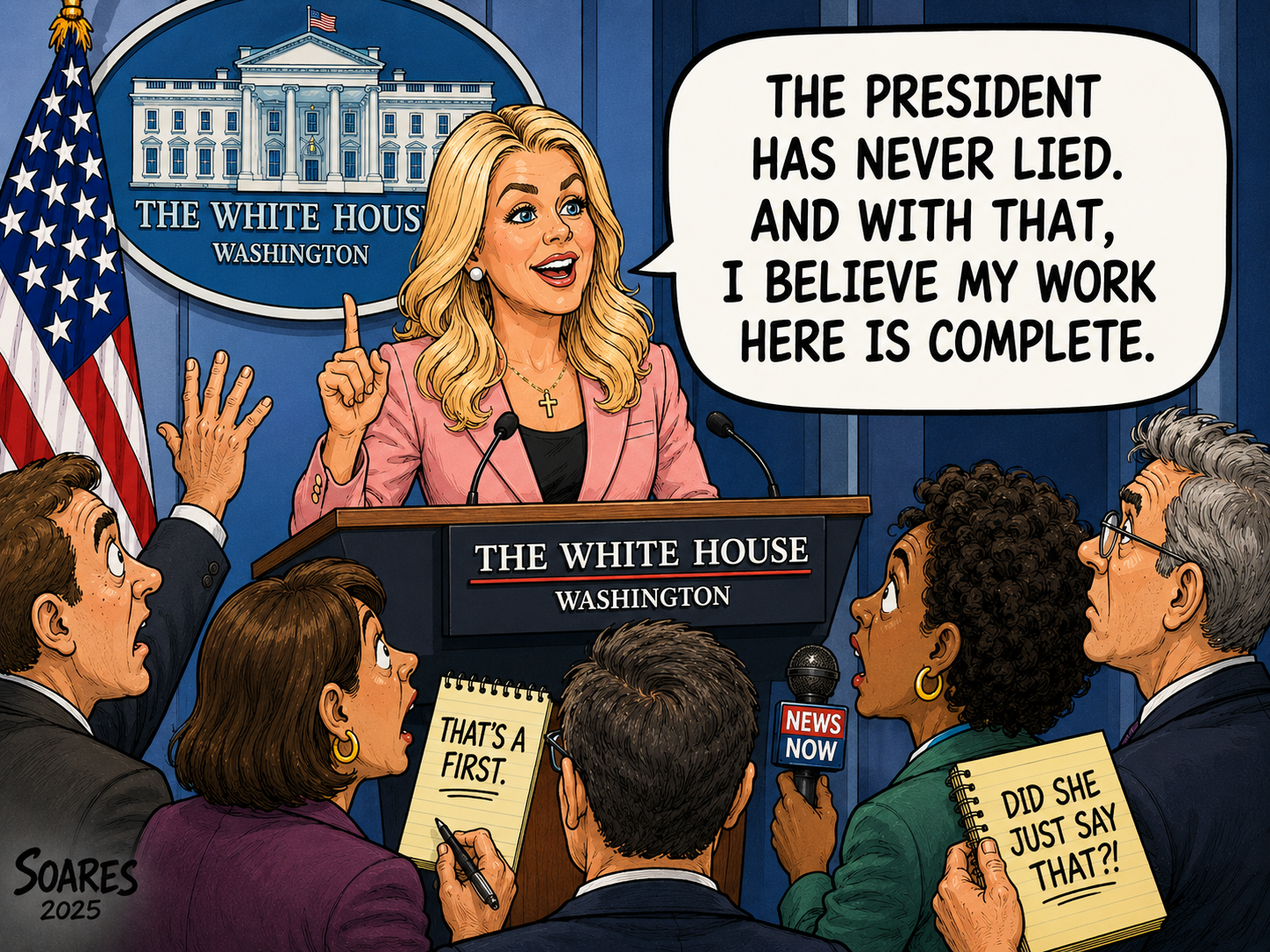 White House press briefing satire