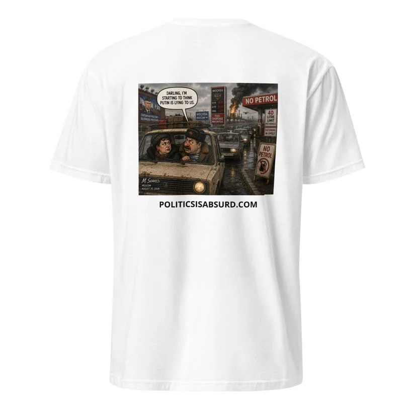 Putin Is Lying to Us T-shirt back