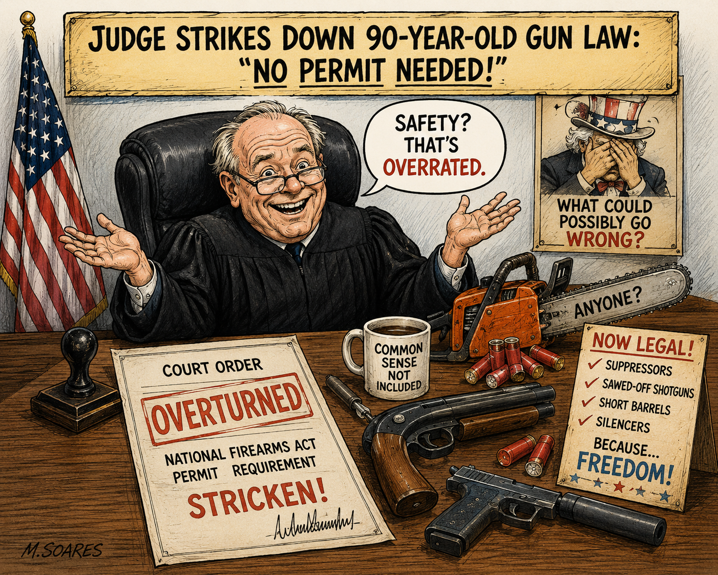 Court ruling striking down the National Firearms Act permit process